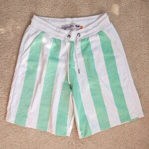 Huntington Beach Bum Slim Fit Striped Shorts Drawstring - Size Medium
